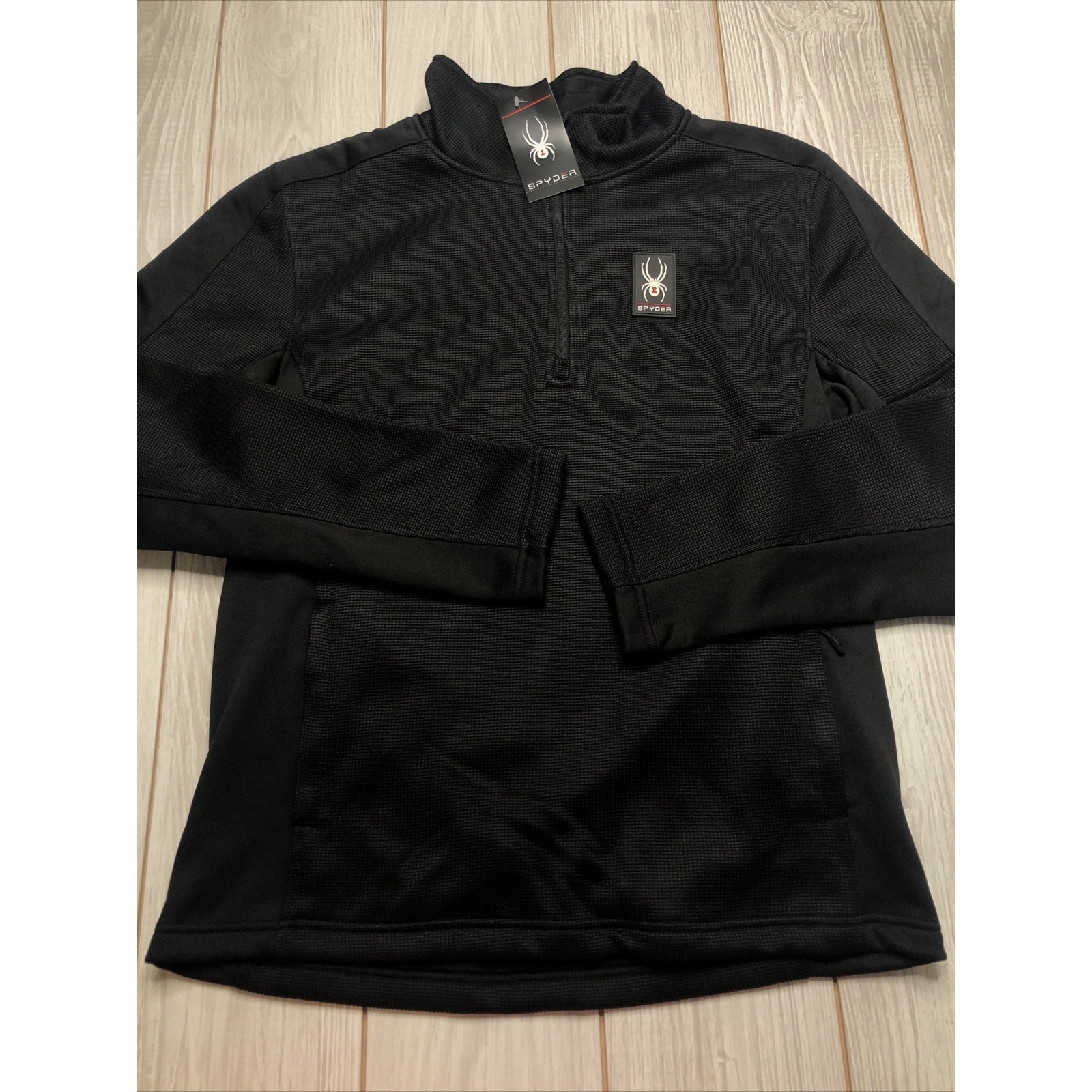 New Spyder Mens Ski 1/4 Jacket Size Medium Black